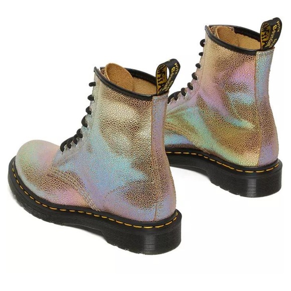 Dr. Martens Women's 1460 Sand Rainbow Ray Boots (NEW) - Picture 3 of 11